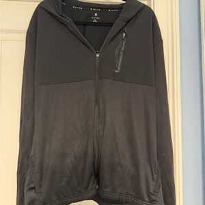 ZELOS Men's Black Zip-Up Sweater